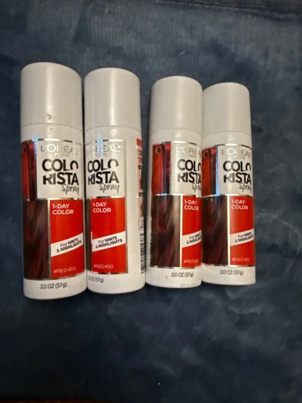 LOréal Paris Colorista 1-Day Hair Color Spray Red 400 2.0 Oz 4 Pack